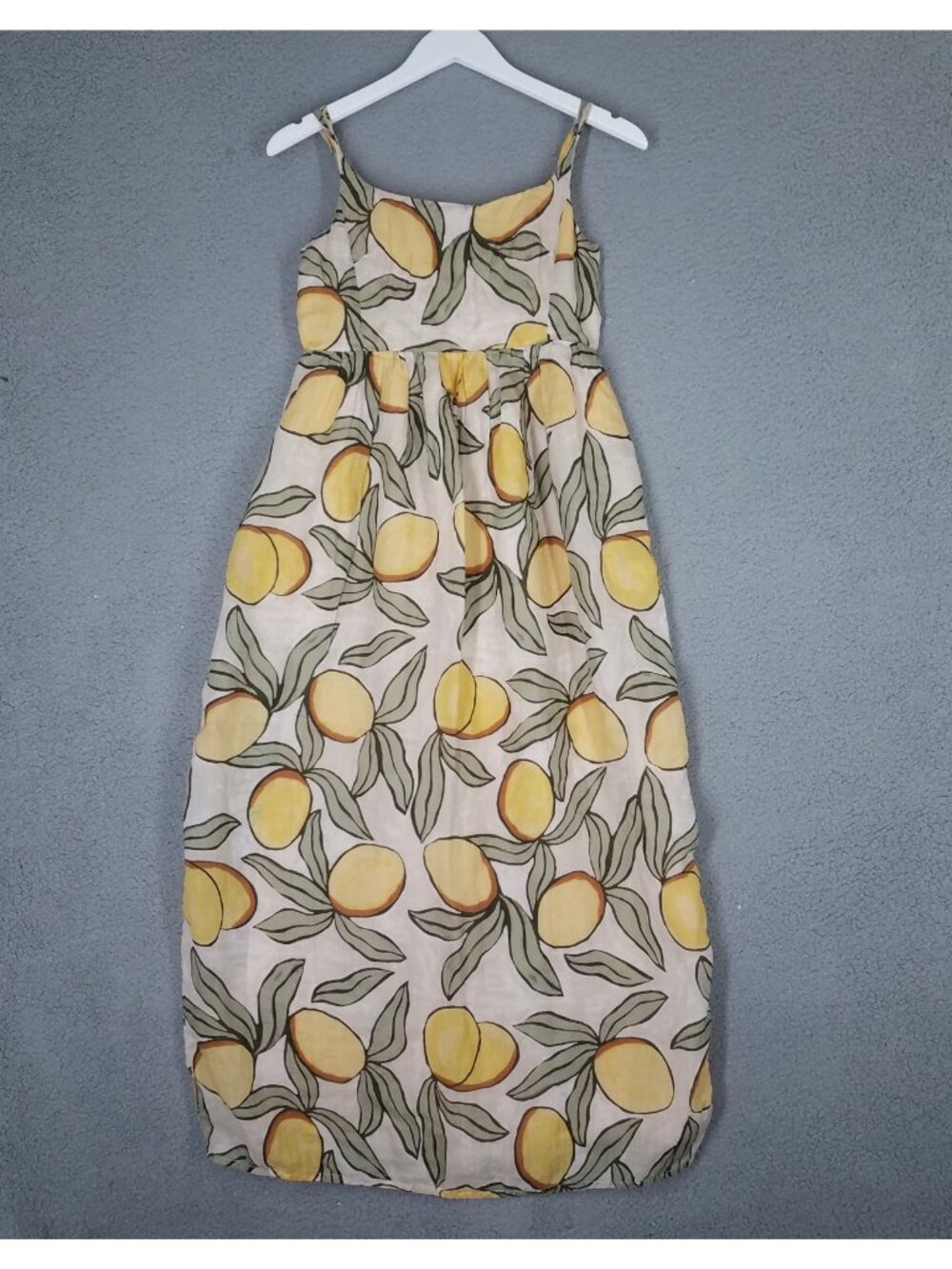 Rebecca Taylor Maxi Dress Women's 0 Lemons Resort Summer Slit Brunch Tea Party